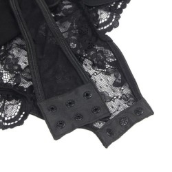 Teddy ar Mežģīņu un Siksniņu Detaļām Melnā krāsā L/Xl