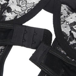 Teddy Z Podwiązkami, Koronkowymi Detalami i Paskami Czarny L/Xl