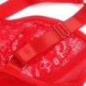 Teddy su raiščiu, nėrinių detalėmis ir raudonomis juostelėmis L/Xl