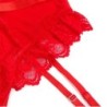 Teddy With Garter Lace Detail And Red Straps L/Xl