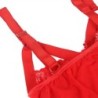 Teddy Com Ligas Detalhe Tiras Peito Vermelho L/Xl