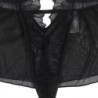 Teddy Collaret Halter Esquena Descoberta Encaix Negre L/Xl