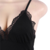 Teddy Krajkový Detail Květinový Černý L/Xl