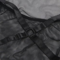 Gennemsigtig Kjole Halterneck Sort L/Xl