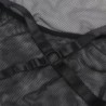 Črna transparentna obleka z ovratnikom halter S/M