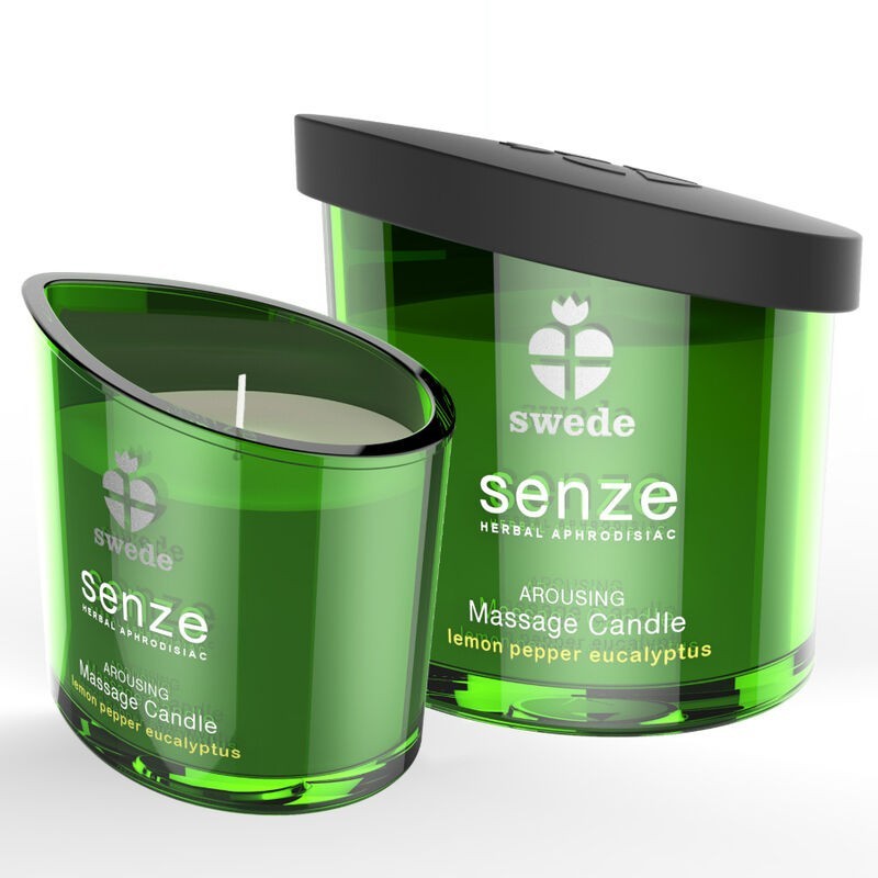 Senze Arousing Massagekerze - Zitrone, Pfeffer, Eukalyptus