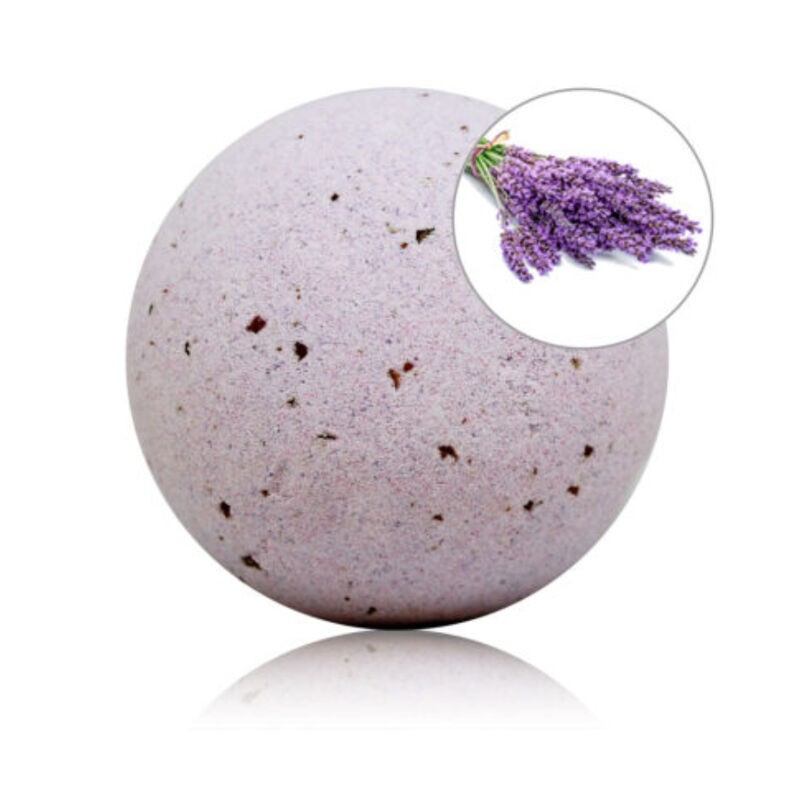 Bomba da bagno con aroma di lavanda e petali di rosa