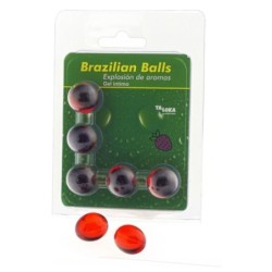 Brazilian Balls Intimgel Jordgubb 5 Bollar