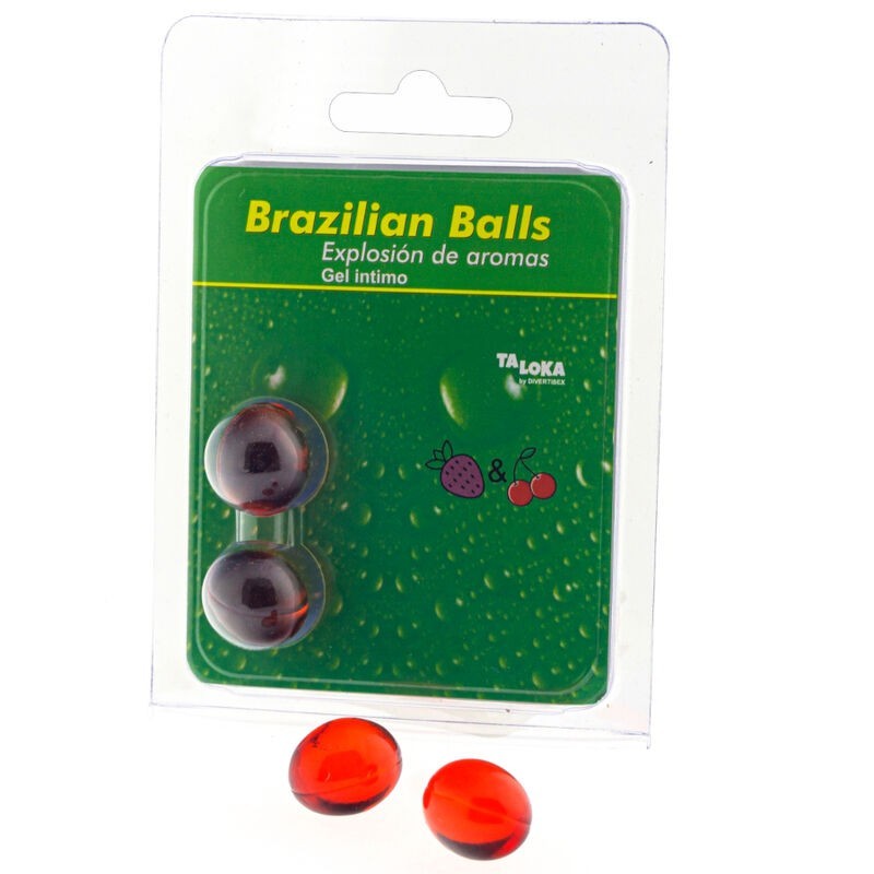 Brazilian Balls Gel Intime Fraise & Cerise 2 Boules