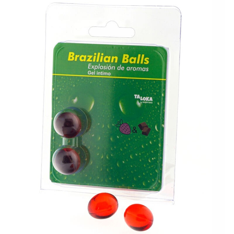 Brazilian Balls Intimni Gel Jagoda & Čokolada 2 Kroglici