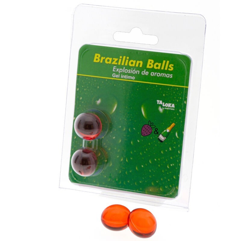 Brazilian Balls Intímny Gél Jahody & Champn 2 Gule