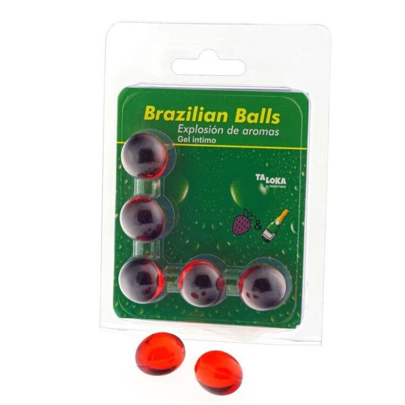 Brazilian Balls Gel Intimo Fragole & Champagne 5 Sfere