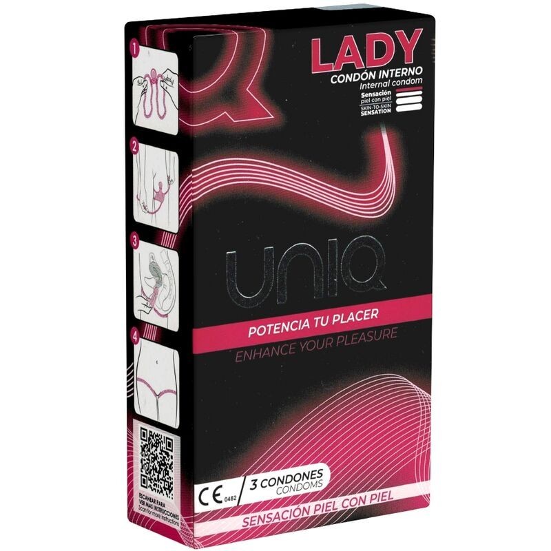 Lady Condom Preservativos Femininos Com Jarreteira Sem Látex 3 Unidades