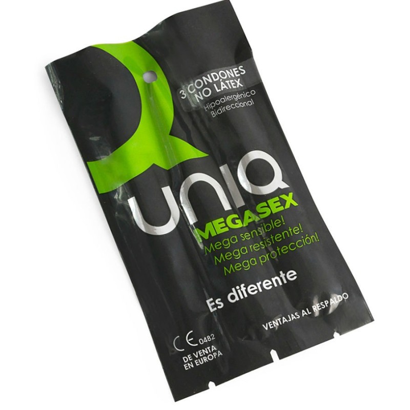 Megasex Preservativos Sensíveis Com Liga Sem Látex 3 Unidades