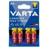 Max Power Alkalická Baterie Aa Lr6 Blistr*4