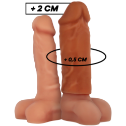 Podaljšek penisa Liquid Silicone V3 Rjave