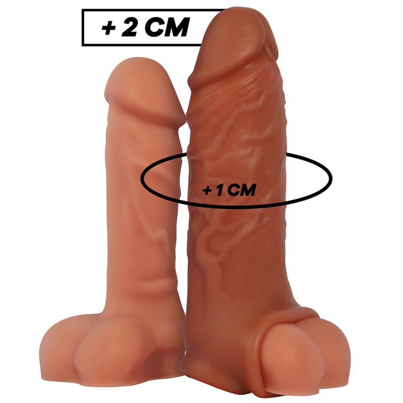 Produžetak za penis Liquid Silicone V9 Smeđa