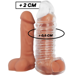 Prolunga e Guaina per Pene V11 Trasparente