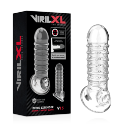 Prolunga e Guaina per Pene V15 Trasparente