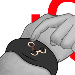 Kaukosäätimellä Ohjattava Kello Wireless Technology Onyksi ja Kupari