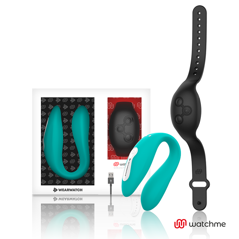 Dual Technology Watchme Vibrator Aquamarin / Pechschwarz