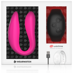 Dual Technology Watchme Vibrator Fuchsiarosa/Kolsvart