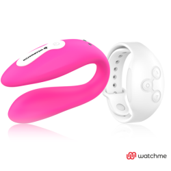 Vibraator Dual Technology Watchme Fuksia / Lumivalge
