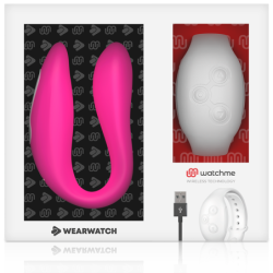 Vibraator Dual Technology Watchme Fuksia / Lumivalge