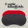 2 Crushious Satijnen Oogmaskers Zwart & Rood