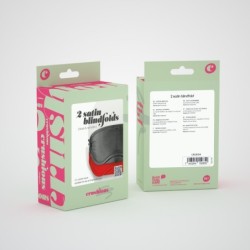 2 Ögonmasker I Satin Crushious Svart & Röd