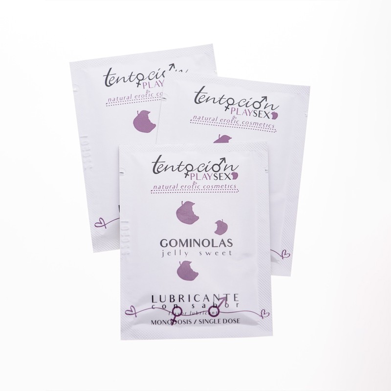 20 Monodose Di Lubrificante Al Gusto Di Caramella Gommosa 5Ml Tentazione Play Sex