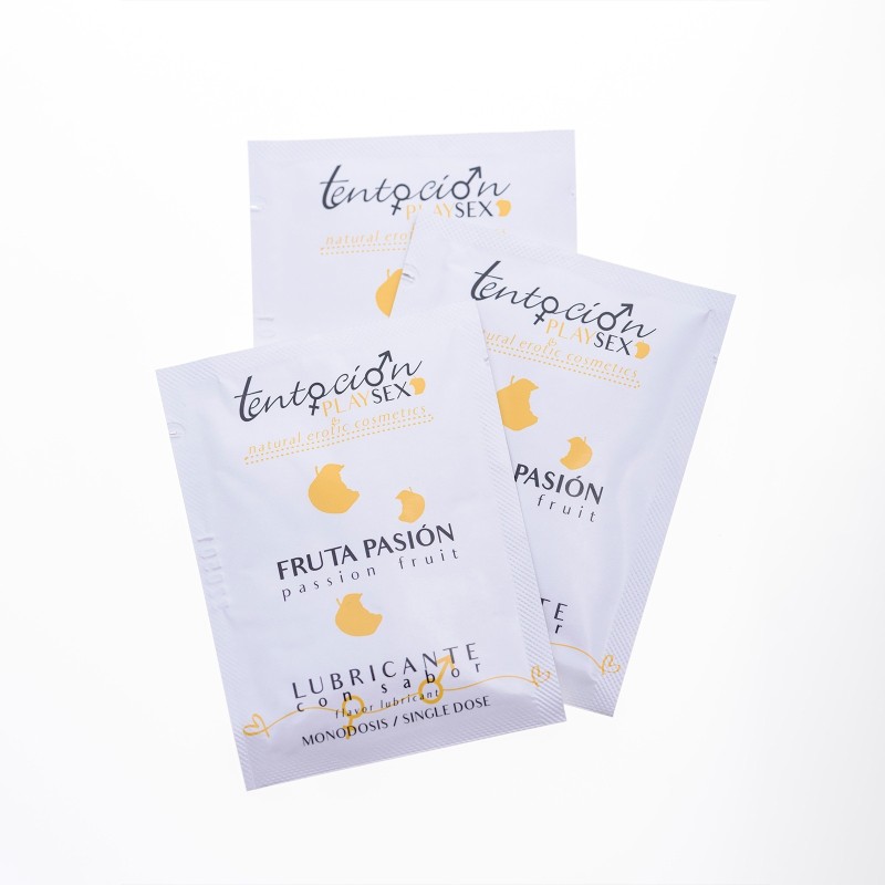 20 Monodose Di Lubrificante Aromatizzato Al Frutto Della Passione 5Ml Tentazione Play Sex