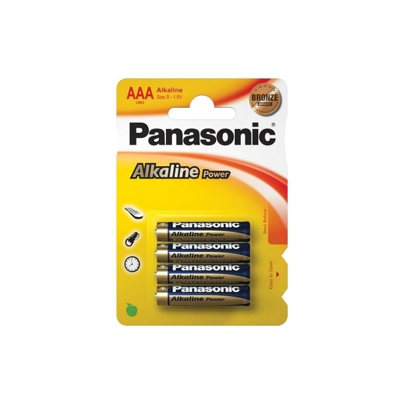 4 Pilhas Aaa Alcalinas Panasonic