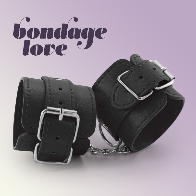 Læder Håndjern Bondage Love Crushious Sorte Læder Håndjern Bondage Love Crushious Sorte