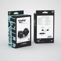 Черни кожени белезници Bondage Love Crushious