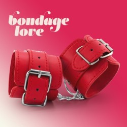 Esposas De Cuero Bondage Love Crushious Rojas