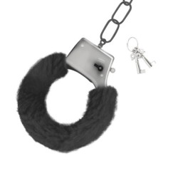 Kajdanki z pluszu Love Cuffs Crushious Czarne