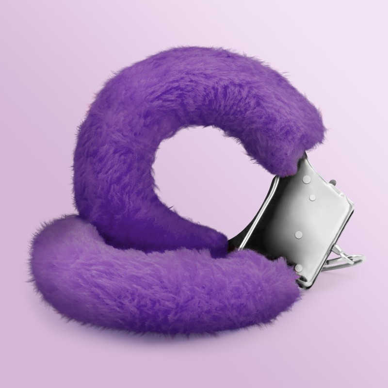 Kajdanki z Pluszu Love Cuffs Crushious Fioletowe