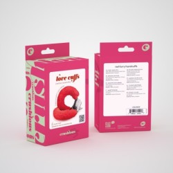 Plyšové putá Love Cuffs Crushious Červené
