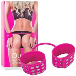 Silikonová pouta Silicone Cuffs Růžová