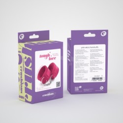 Tuff kärlek kardborreband handbojor med 40 cm extra Crushious rosa kedja