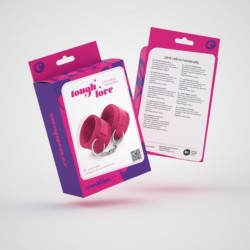 Kajdanki na rzepy Tough Love z łańcuchem 40 cm Extra Crushious Różowe