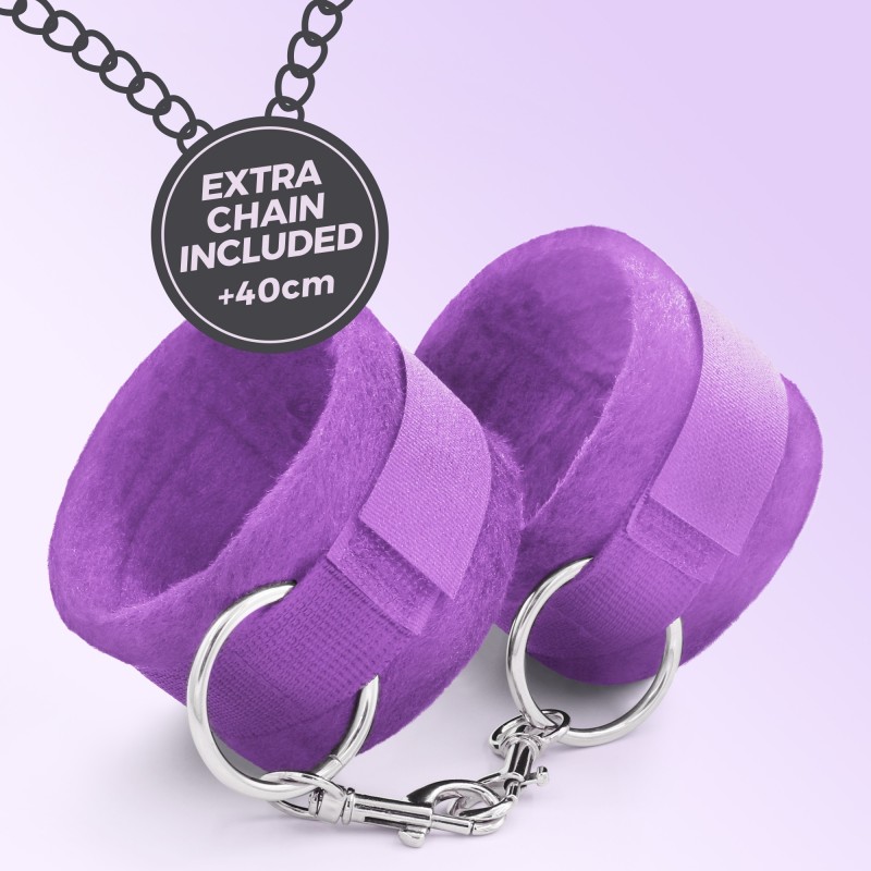Algemas de Velcro Tough Love Com Corrente de 40Cm Extra Crushious Roxas