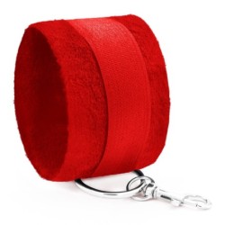 Algemas de Velcro Tough Love Com Corrente de 40Cm Extra Crushious Vermelhas