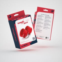 Algemas de Velcro Tough Love Com Corrente de 40Cm Extra Crushious Vermelhas