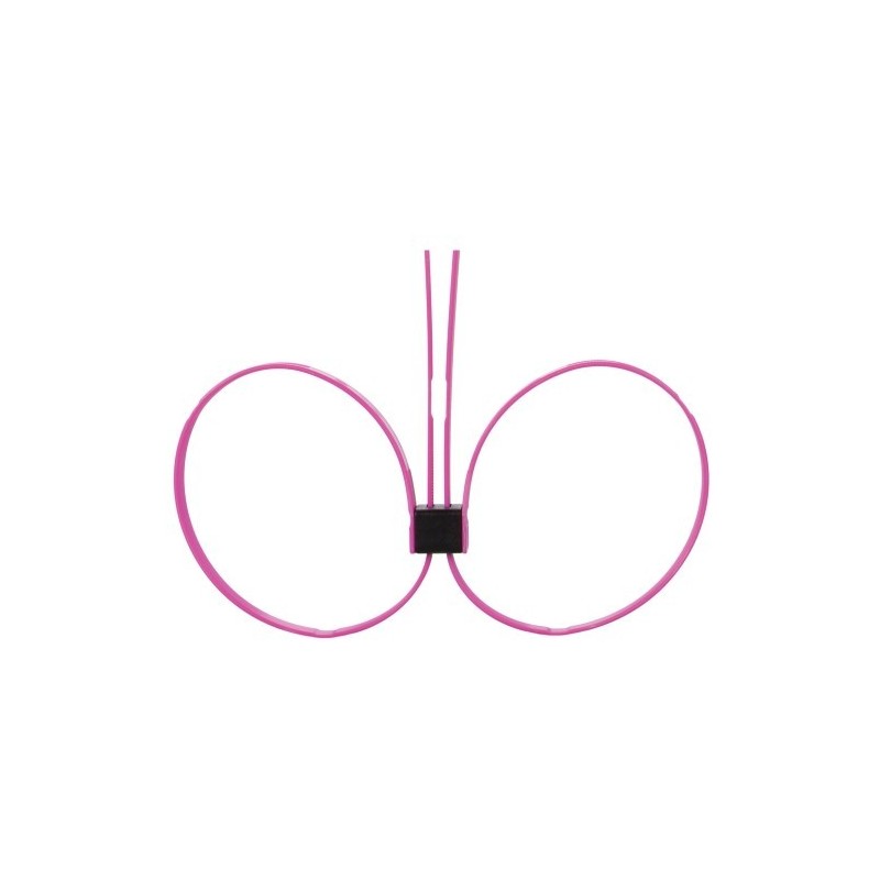 Manette usa e getta in plastica Ouch! Zip Tie Cuffs Extended Rosa