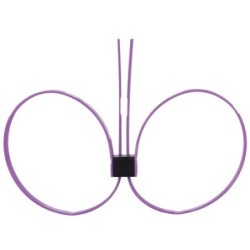 Manette usa e getta in plastica Ouch! Zip Tie Cuffs Extended Viola