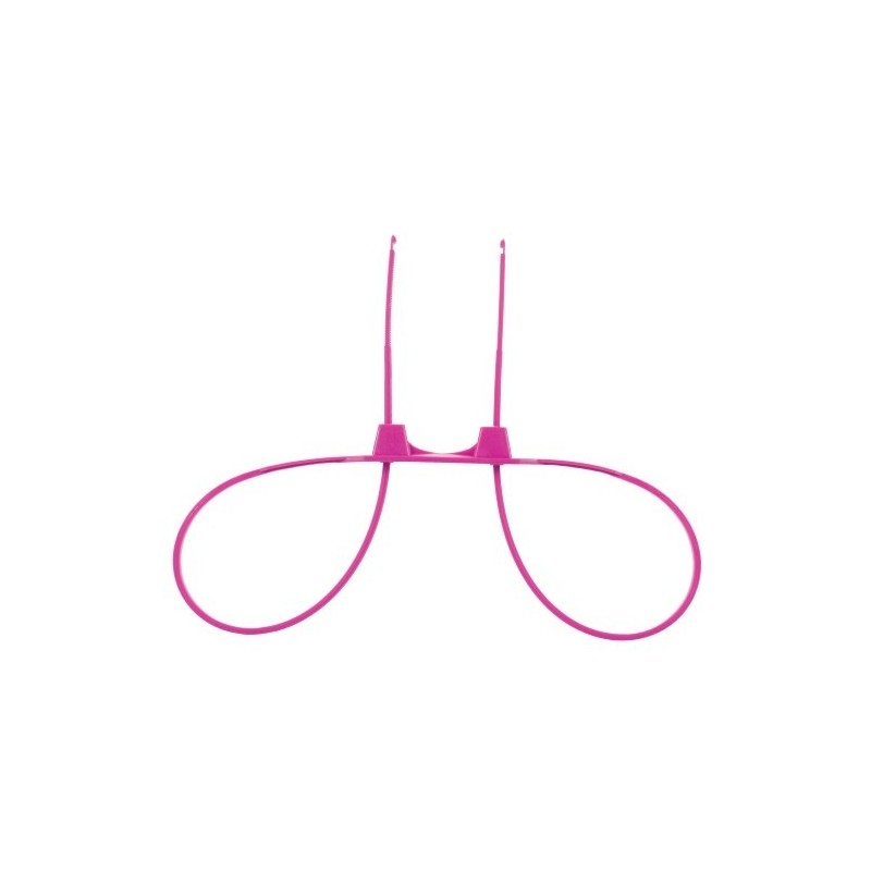 Ouch! Rosa Engångs Handbojor av Plast Zip Tie Cuffs