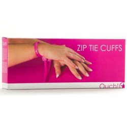 Algemas Descartáveis De Plástico Ouch! Zip Tie Cuffs Rosa