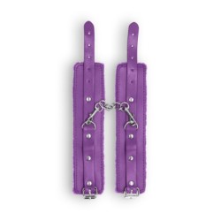 Lisice Ouch! Plush Leather Wrist Cuffs Vijolične